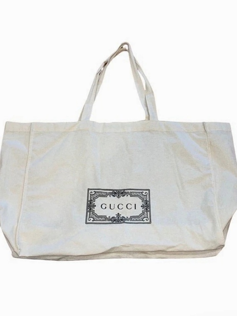 Gucci Cotton Reusable Tote in Cream